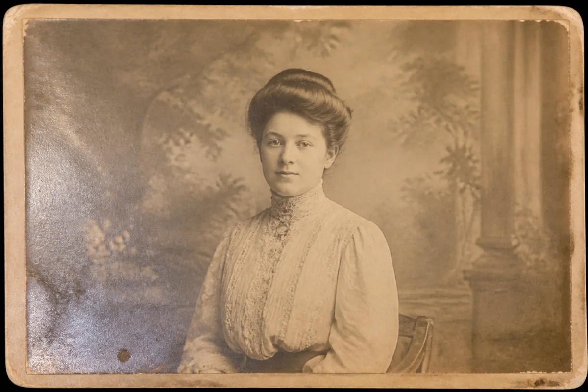 Restore Antique Studio Portraits — before editing