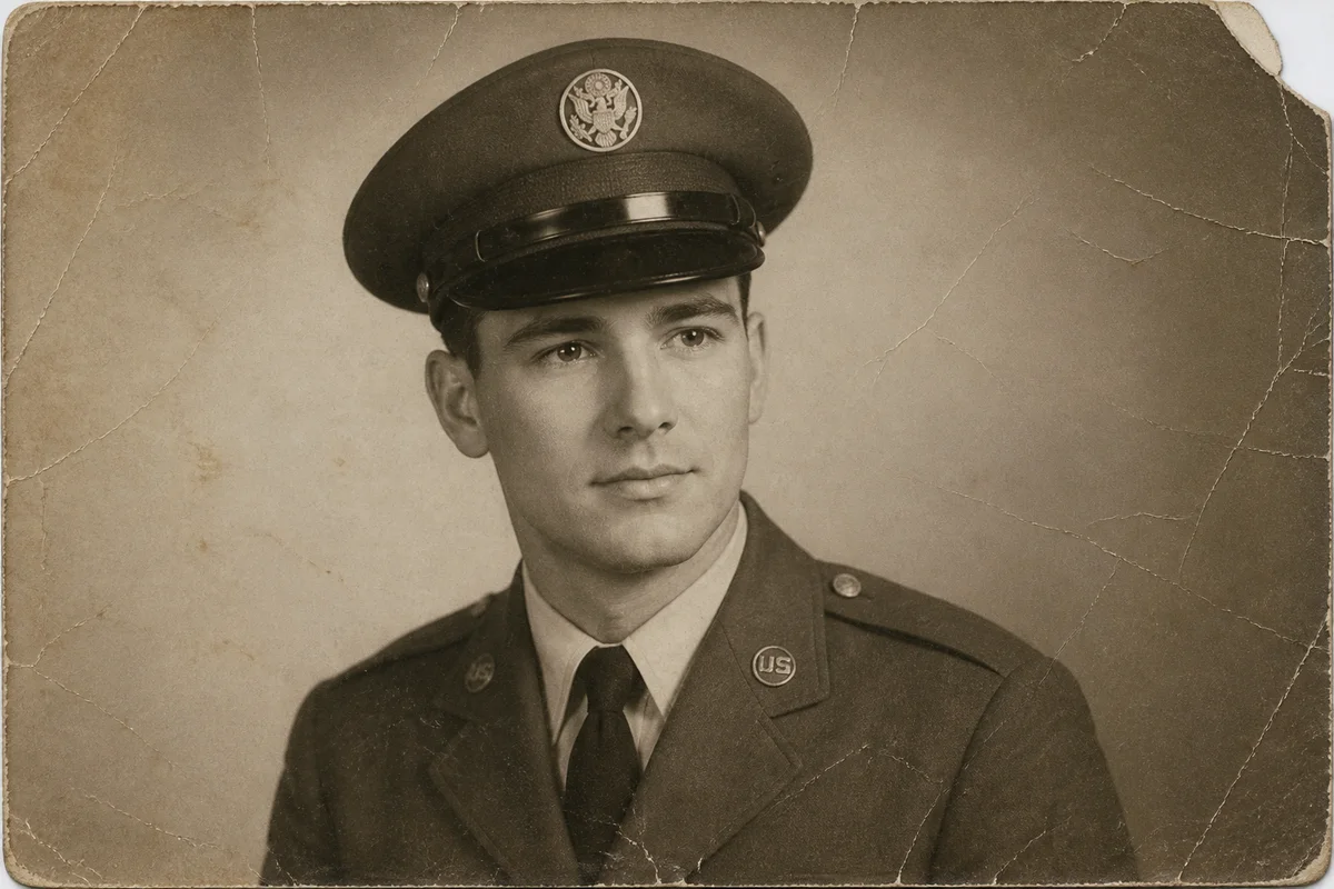 Restore a Veteran's Service Photo — before editing