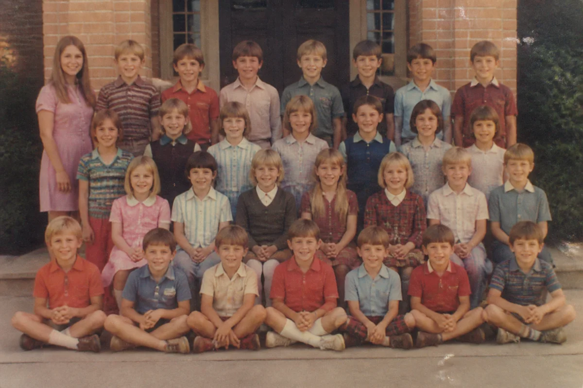 Restore an Old Class Photo — before editing