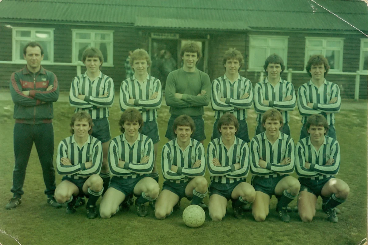 Restore a Vintage Team Photo — before editing
